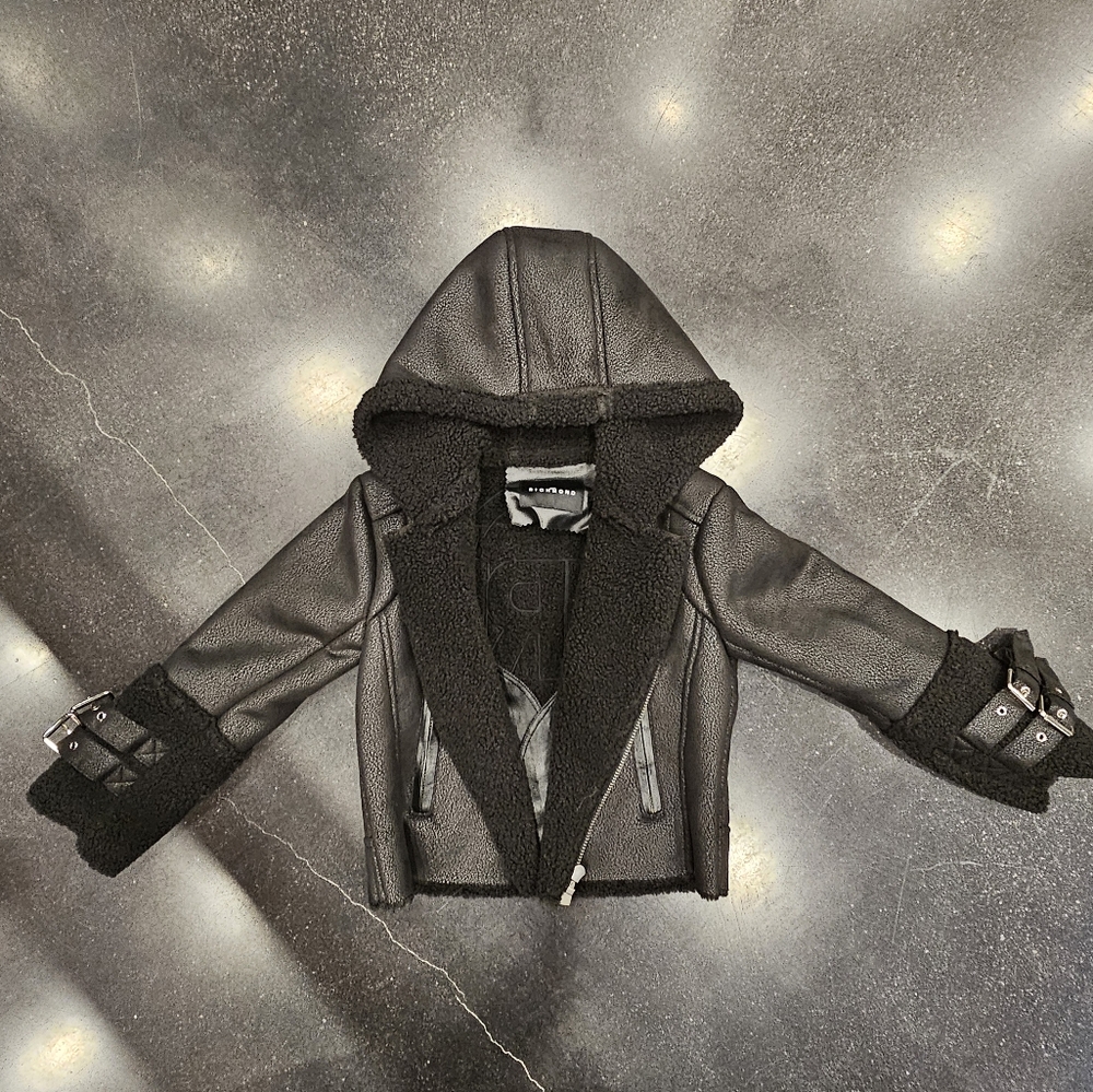 Never worn John Richmond kids faux leather jacket size 4